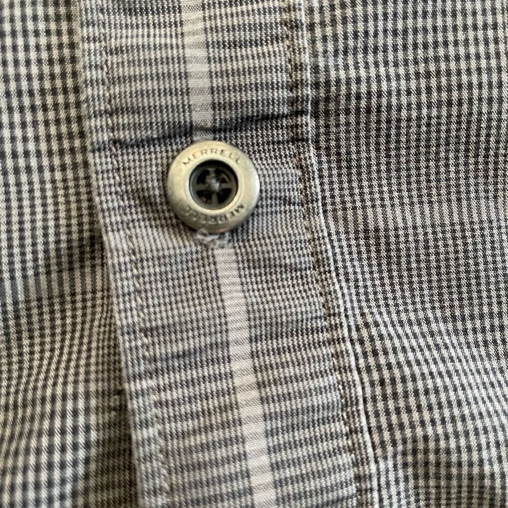 MERREL Long sleeve gray plaid button down shirt size XXL - Picture 6 of 6